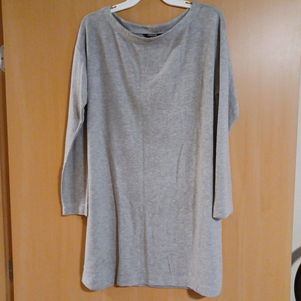 Womens long dressy Grey top